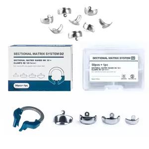 단면 매트릭스 시스템 M4 밴드 R6 니켈 티타늄 클램프 링 윤곽 금속