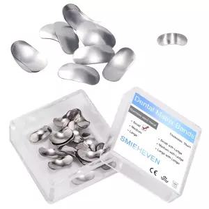 50Pcs 매트릭스 밴드 35μm 연질 금속 단면 윤곽 근위 시스템 키트 전방 및 후방 충전 복원 소형