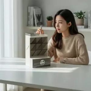 [문구] 책상 위 사무용품 정리꽂이 필기구 수납함 데스크테리어 소품함