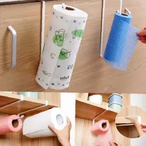 부착식 주방용품 거치대 키친타올 행주 롤휴지 걸이 벽면 무타공 정리 수납