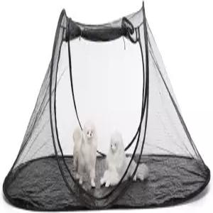 접이식 반려견 텐트 침대 캠핑 휴대용 놀이펜 실내 강아지 그늘막 반려묘를 위한 경량 티피 그레이