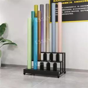 롤 거치대 필름 기둥 포장재 선반 원단 디스플레이 조절다리