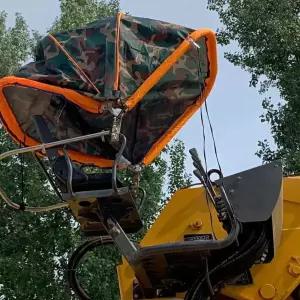 중장비 우산 그늘막 천막 포크레인 덮개 우의 집게차 차양막