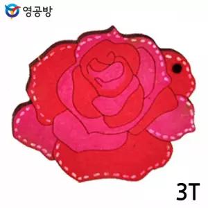 영공방 장미 3T (WA-511) (10개입) 연결구멍 (있음O) (체험용 우드아트)