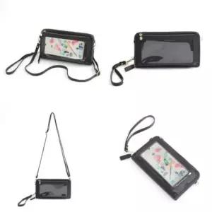 투명창 스마트폰 가방 블랙 미니백 핸드폰가방