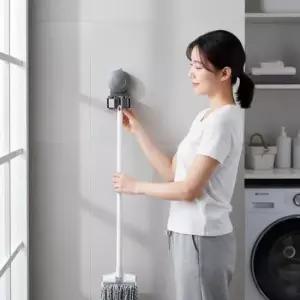 [생활] 벽걸이 밀대 걸이 무타공 접착식 청소용품 정리대 다용도 후크 틈새 수납 거치대