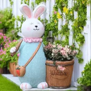 야외 정원 토끼장식 인테리어 화분 테라스 조형물 공예품 소품