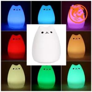 [Deco] 귀엽고 부드러운 고양이 모양 LED 취침조명 리모컨 조명등 아동용 인테리어 조명