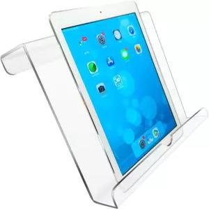 Qsxou 러닝머신 태블릿 홀더 운동용 자전거 대 아크릴 책 잡지 및 도서용 투명 스탠드 8.5 x 9.5 3.3 인치