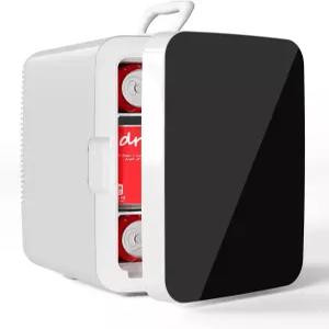 일렉택틱 10L 컴팩트 미니 냉장고 휴대용 소형 쿨러 음식 메이크업 침실 사무실 기숙사 화이트용 AC/DC