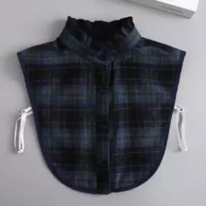 [SBD] 페이크 체크 깃 카라 레이어드 카라 셔츠 셔츠 패션 클래식 가짜 레이어드 소품