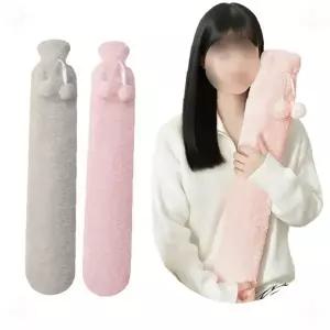 원통형 토끼털 보온주머니 2.5L 겨울철 찜질용품 온열팩 수면용 침대용 허리