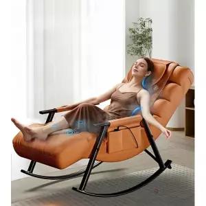 소형 안마의자 1인 스윙 미니 마사지 리클라이너 체어 바이브런트오렌지 목 어깨