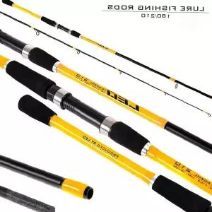 민물 배스 낚시용 경량 카본 루어 낚싯대 휴대용 텔레스코픽 접이식 다단 조절