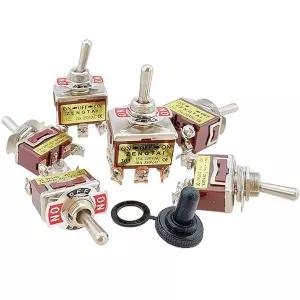 1PCS E-Ten 시리즈 고급 로커 버튼 스위치 2-12핀 ON-OFF-ON 실버 접점 구리 12mm 250V 15A 토글 1221