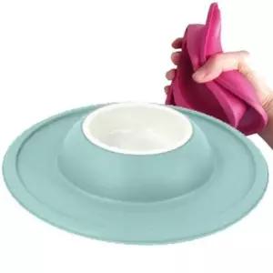 [반려] 세련된 1P 블루 매트형 밥그릇 논슬립 Big 보울