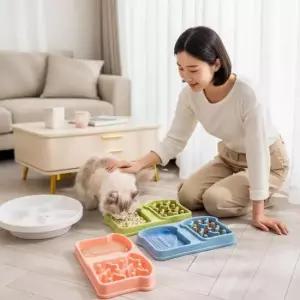 [반려] 애견 강아지 물그릇 펫 반려동물 사료그릇 급체방지 고양이 슬로우 식기