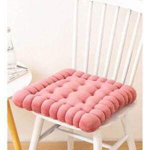 IXITON 비스킷 모양 명상 사무실 요가 핑크 사각형 40CM 16인치 베개 시트 사각형 쿠션 원형 쿠키 의자 바닥 거실 발코니 소파 패드