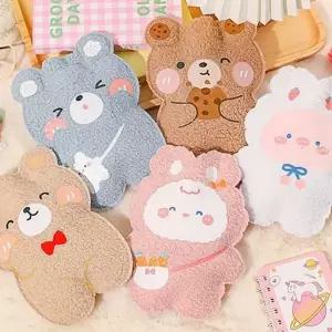 보온 휴대용 따뜻한 극세사 물주머니 찜질 어깨 손목 귀여운 뽀글이 충전식 캠핑 온수 용품 야외 난방 난로