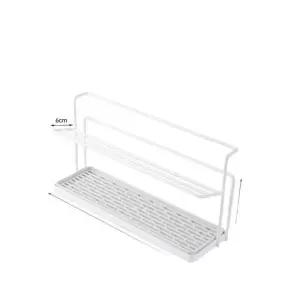 2단 컵 선반 거치대 물빠짐형 중형 머그 수납 정리함 수납장 화이트 다기능