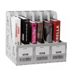 [문구/오피스] 조립식 그레이 파일박스 6칸 보관함 화일함 서류꽂이 문서