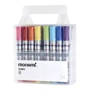 [문구/오피스] 24색 둥근닙 유성매직 세트 모나미