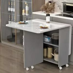 이동식 주방대 조리대 접이식 아일랜드 보조식탁