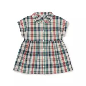 [롯데백화점]블루독베이비 BL마드라스체크반팔드레스 46314-400- 01 4631440001 출산백일돌선물