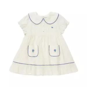 [롯데백화점]블루독베이비 IV STRIPE퓨어아일렛드레스무릎위 46314-400-05 4631440005 출산백일돌선물