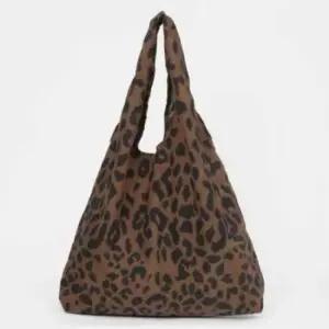 레오파드 패턴 데일리 다용도 에코백