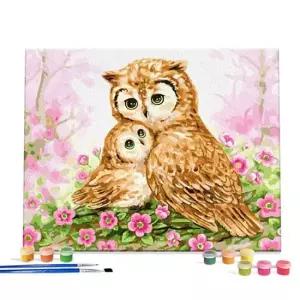 DIY 명화 그림그리기 세트 분홍꽃과 부엉이 40x50