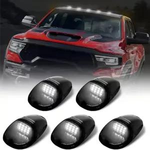 차비바 2026 트럭용 태양광 캡 조명 업그레이드 - 진동 센서가 있는 드릴 루프 LED 마커 없음 세미 픽업용