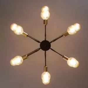 [데코] 팬던트 12등 블랙and골드 식탁전등 천정조명 식탁위조명 거실팬던트조명