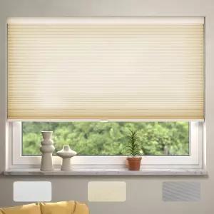 침실 욕실 도어 거실용 무선 조명 필 창문 블라인드 풀다운 패브릭 어코디언 색상 44인치 W X 72인치 H 베