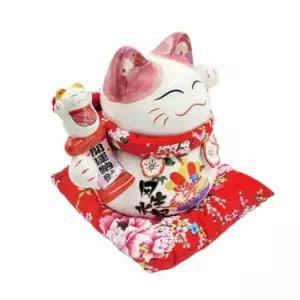 [문구] 도자기 고양이 동전 저금통 장식용 돈통 고양이장식품 동전보관