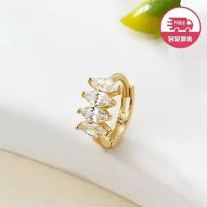 [비앤비골드] 당일발송 14K 마퀴즈 큐빅 링 피어싱 한쪽 JAE42480