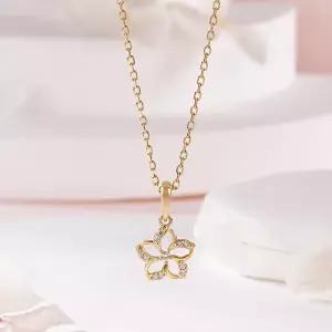 [비앤비골드] 14K 큐빅 윈드 플라워 펜던트 MNP42499