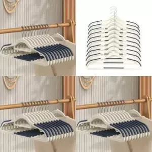 [생활] 논슬립 라운드 옷걸이 10p세트 네이비 셔츠걸이 양복옷걸이