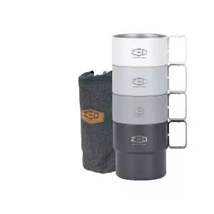 제드 캠핑컵 마블 스텐 더블 머그 이중 진공 보냉컵 4P세트