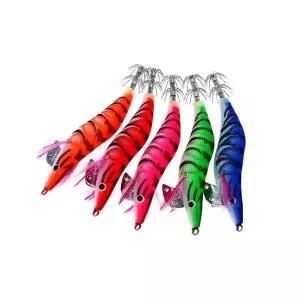 [RIZPICK]타이거 5종 축광에기 Pull set 형광꼬리 물고기 미끼 한치 2중바늘미끼