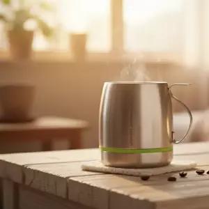 제드 캠핑컵 스텐컵 카페 더블 머그 400 이중진공 보온 보냉