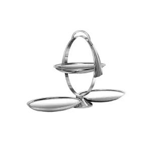 접이식 케이크 스탠드 실버 디자인 업소용 펼친 촬영