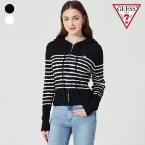 [게스]여성 후드 스트라이프 집업 OO1S2671 740280