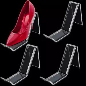 제텍 아크릴 클리어 슈즈 디스플레이 스탠드 하이힐 랙 홀더 스토어 몰 여성 샌들 24피스