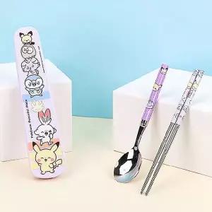 [RIZPICK]포켓몬 주니어 슬림 진공 스텐 수저케이스 세트