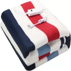 온열 매트리스 패드 스트라이프 패턴 전기 침대 워머 부드럽고 두꺼운 담요 겨울용 바디 빠른 난방