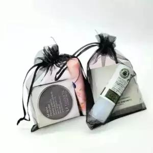 복주머니 선물 블랙 오간자 주머니 포장 9x12cm 포장지 봉투