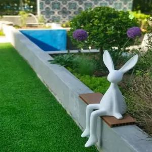 인테리어 조형물 토끼모형 동물 토끼조형물 인형 카페