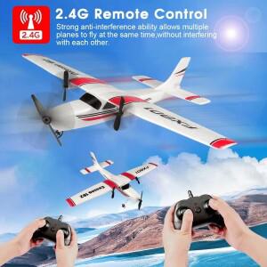 2.4GHz 2채널 원격 조종 비행기 고정익 EPP 야외 드론 전동 RC 항공기 성인 어린이 장난감 선물