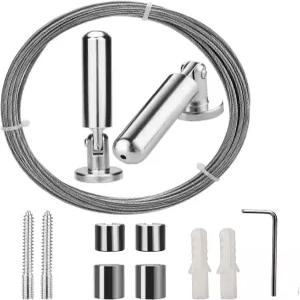 OOTSR 월 마운트 미술 프로젝트 디스플레이 커튼 막대 세트 스테인리스 스틸 사진 걸이 빨래줄 창문 장력